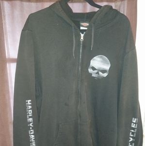 Unisex Harley Davidson zip up hoodie